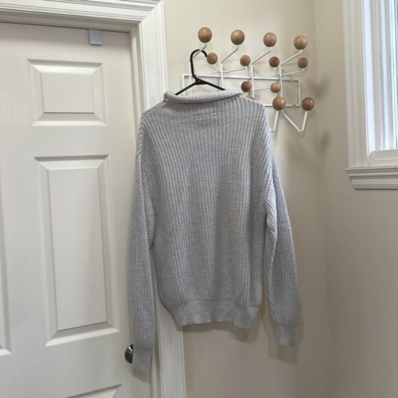 Aritzia Wilfred Wool Oversized Turtle Neck Grey - Picture 7 of 9